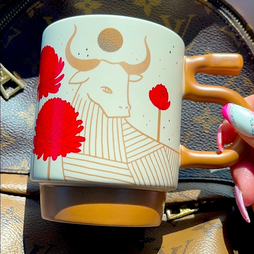 ❤️Starbucks Chinese Year of the Ox Flower Mug⭐️ - Picture 2 of 9